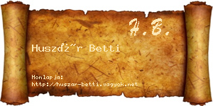 Huszár Betti névjegykártya
